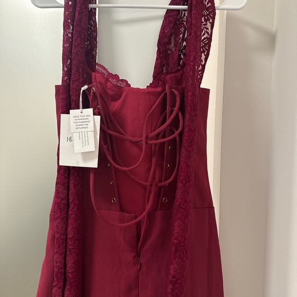 (Sold out) Runaway The Label Starla Bustier Scarf Mini Dress Plum Size Small NWT - Picture 5 of 6